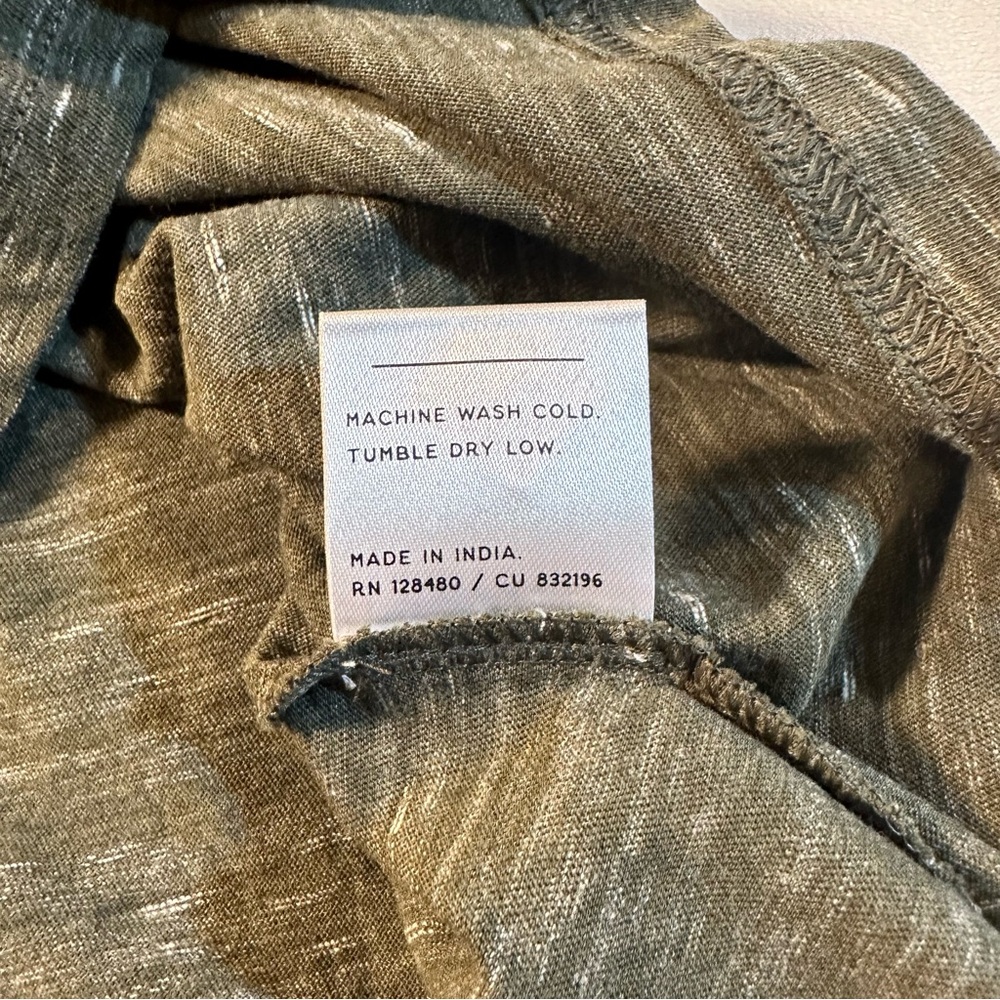 LAST ONE! NWT Pact S 100% Organic Cotton Men’s Green Melange Long Sleeve Tee - Picture 10 of 10